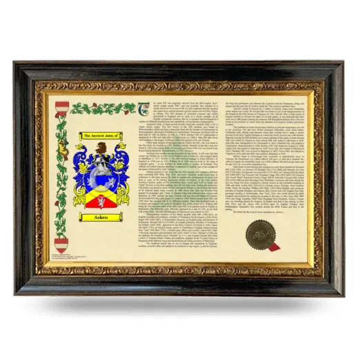 Asken Armorial Landscape Framed - Heirloom