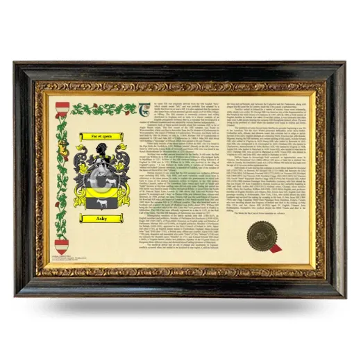 Asky Armorial Landscape Framed - Heirloom