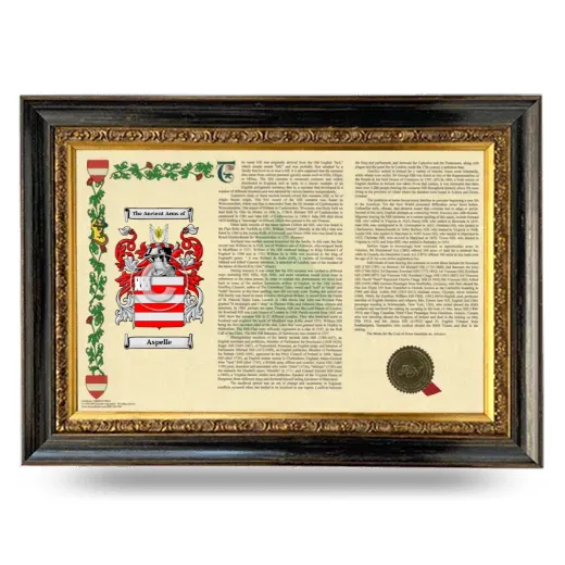 Aspelle Armorial Landscape Framed - Heirloom