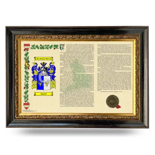 Asscot Armorial Landscape Framed - Heirloom