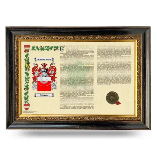 Astorgue Armorial Landscape Framed - Heirloom