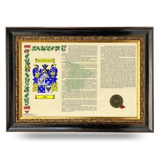 Ates Armorial Landscape Framed - Heirloom