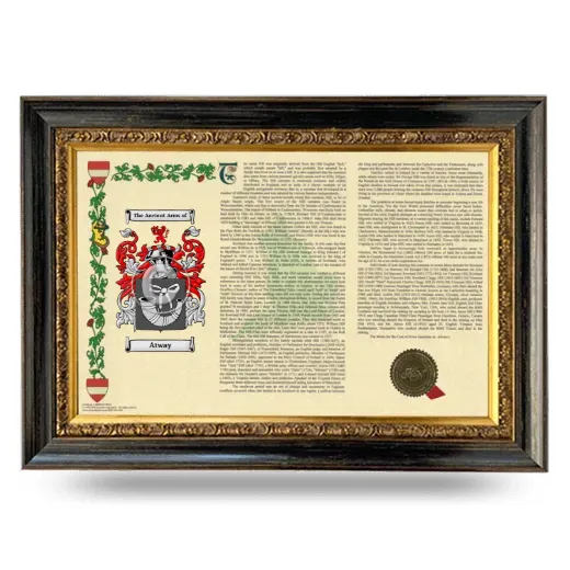 Atway Armorial Landscape Framed - Heirloom