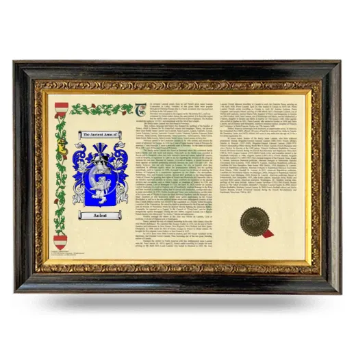 Aubut Armorial Landscape Framed - Heirloom