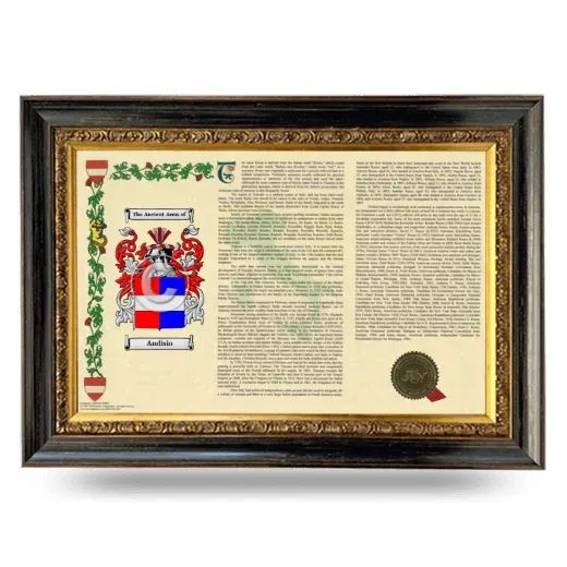 Audisio Armorial Landscape Framed - Heirloom