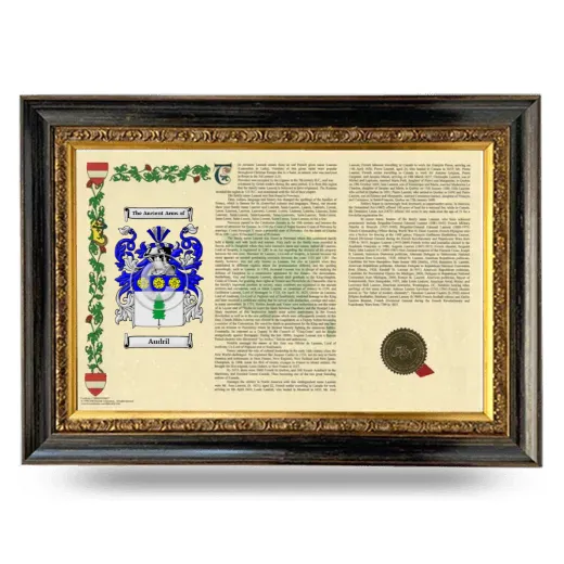 Audril Armorial Landscape Framed - Heirloom