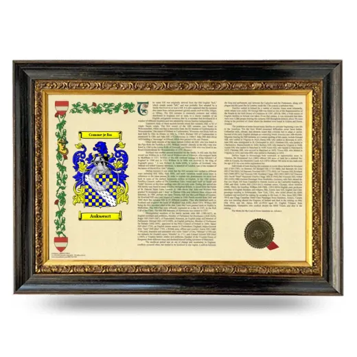 Aukweart Armorial Landscape Framed - Heirloom
