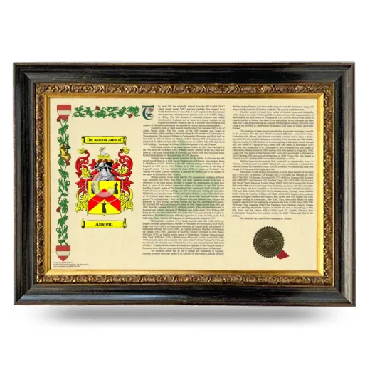 Austem Armorial Landscape Framed - Heirloom