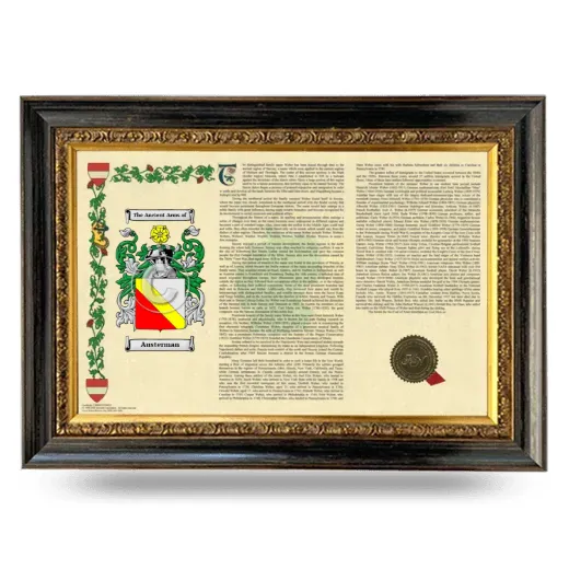 Austerman Armorial Landscape Framed - Heirloom