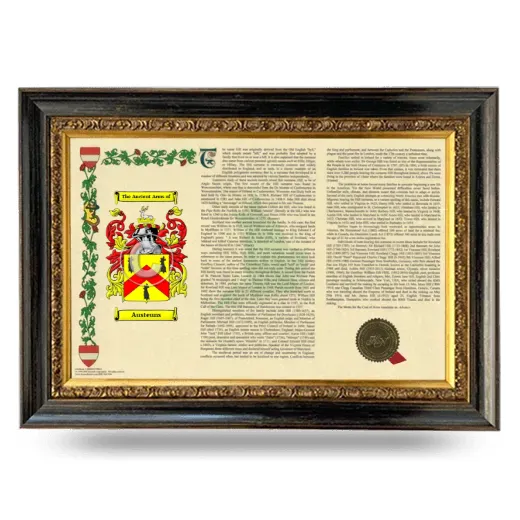 Austeuns Armorial Landscape Framed - Heirloom
