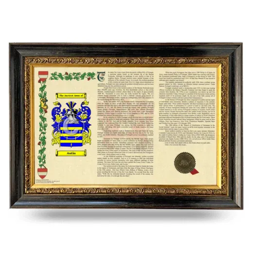Autin Armorial Landscape Framed - Heirloom