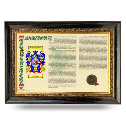 Avalose Armorial Landscape Framed - Heirloom