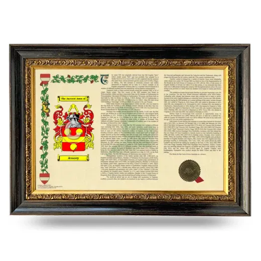Avarey Armorial Landscape Framed - Heirloom