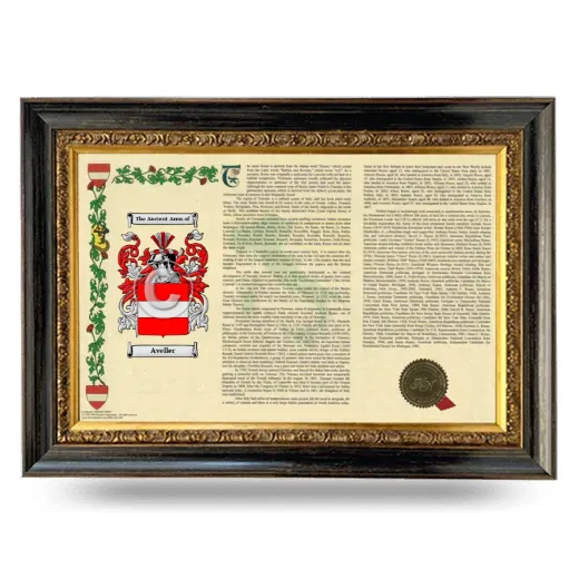 Aveller Armorial Landscape Framed - Heirloom