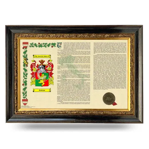 Aversa Armorial Landscape Framed - Heirloom
