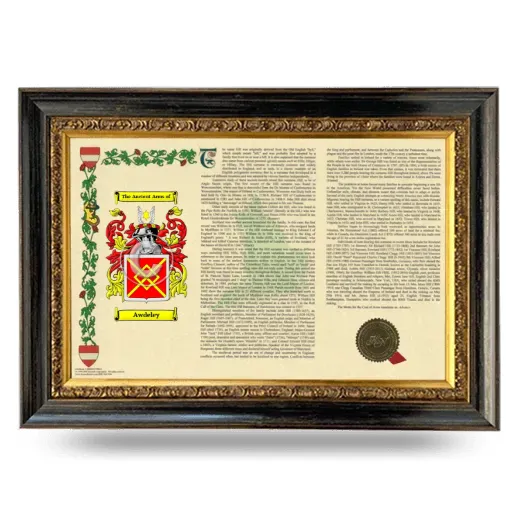 Awdeley Armorial Landscape Framed - Heirloom