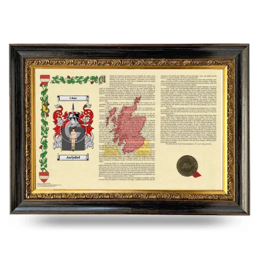 Awlydiel Armorial Landscape Framed - Heirloom
