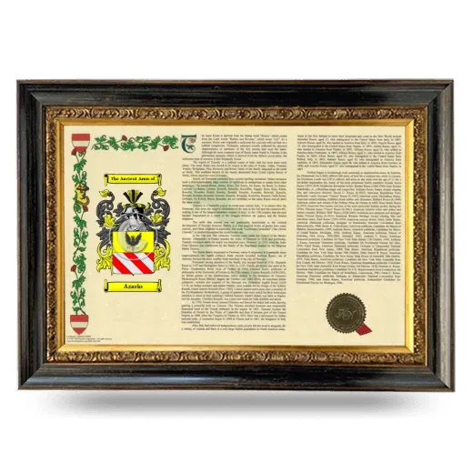 Azario Armorial Landscape Framed - Heirloom