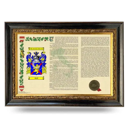 Azzi Armorial Landscape Framed - Heirloom