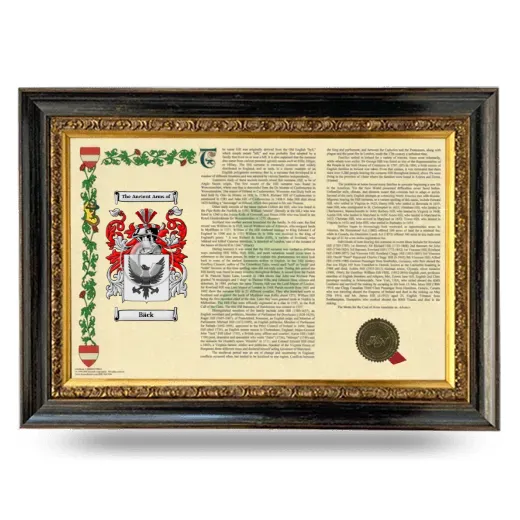Bäck Armorial Landscape Framed - Heirloom