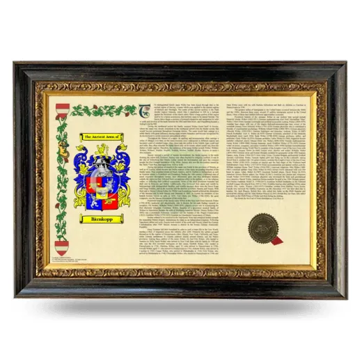 Bärnkopp Armorial Landscape Framed - Heirloom