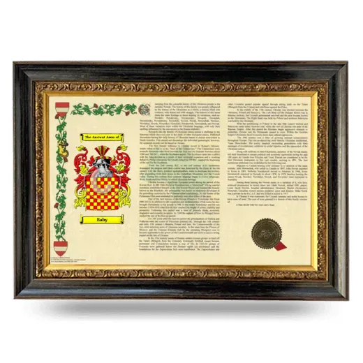 Baby Armorial Landscape Framed - Heirloom