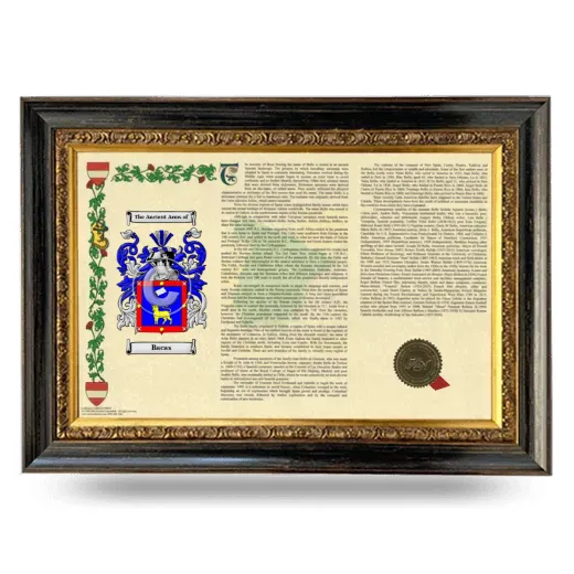 Bacas Armorial Landscape Framed - Heirloom