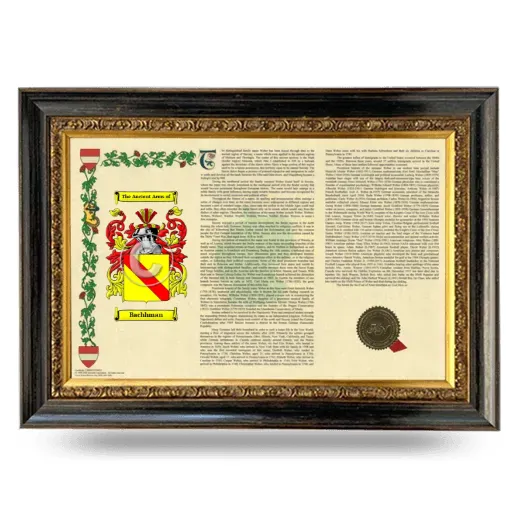 Bachhman Armorial Landscape Framed - Heirloom