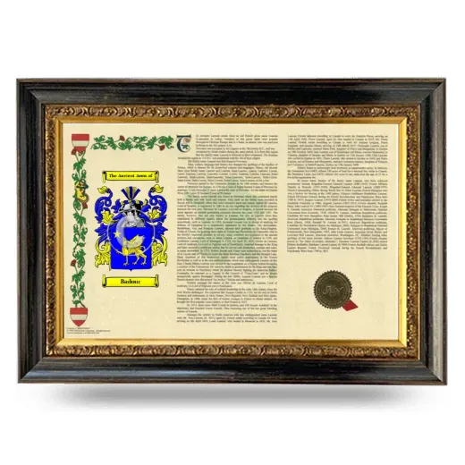 Badour Armorial Landscape Framed - Heirloom