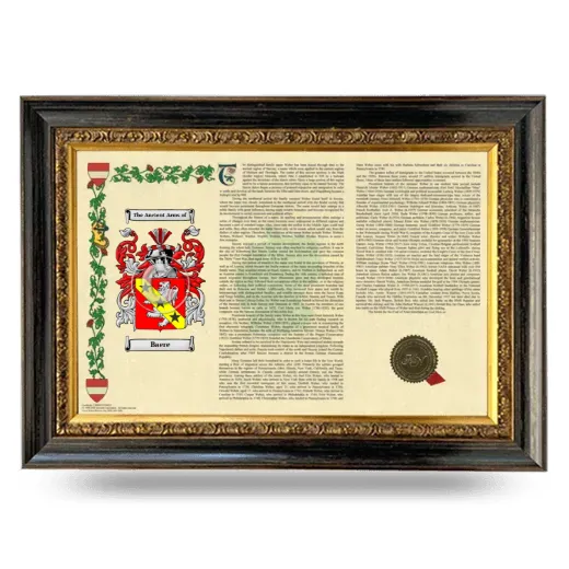 Baere Armorial Landscape Framed - Heirloom