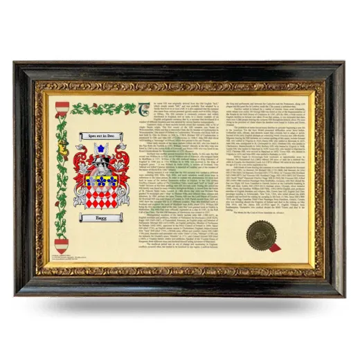 Bagg Armorial Landscape Framed - Heirloom