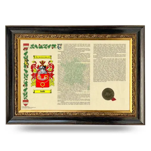 Bailli Armorial Landscape Framed - Heirloom