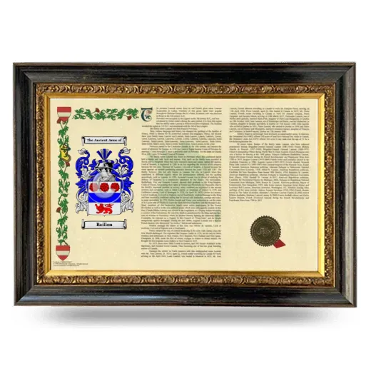 Baillon Armorial Landscape Framed - Heirloom