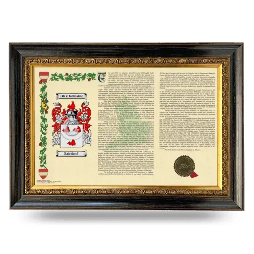 Bairdend Armorial Landscape Framed - Heirloom