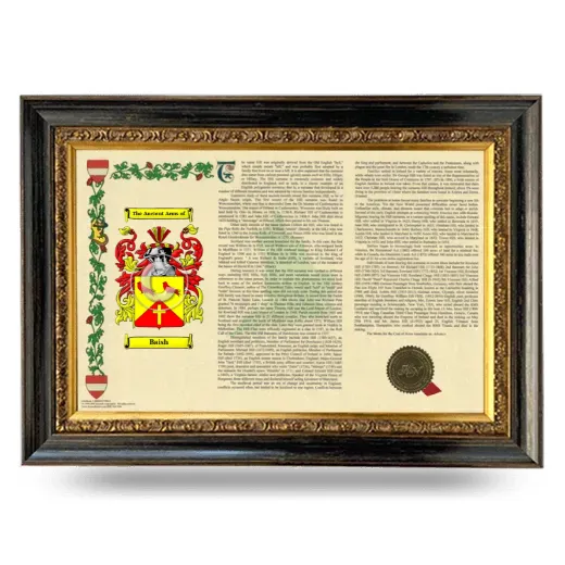 Baish Armorial Landscape Framed - Heirloom