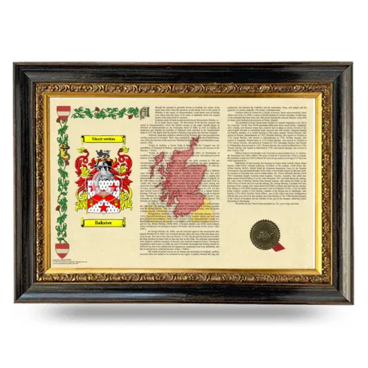 Bakster Armorial Landscape Framed - Heirloom