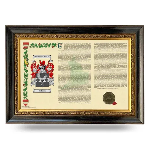 Balaam Armorial Landscape Framed - Heirloom