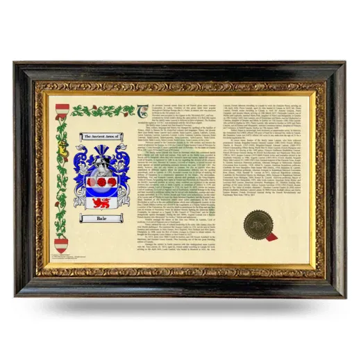Bale Armorial Landscape Framed - Heirloom