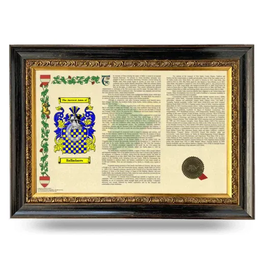 Balladares Armorial Landscape Framed - Heirloom