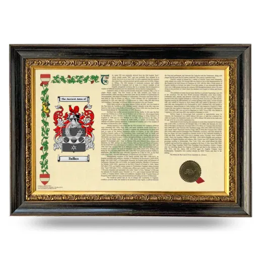 Ballan Armorial Landscape Framed - Heirloom