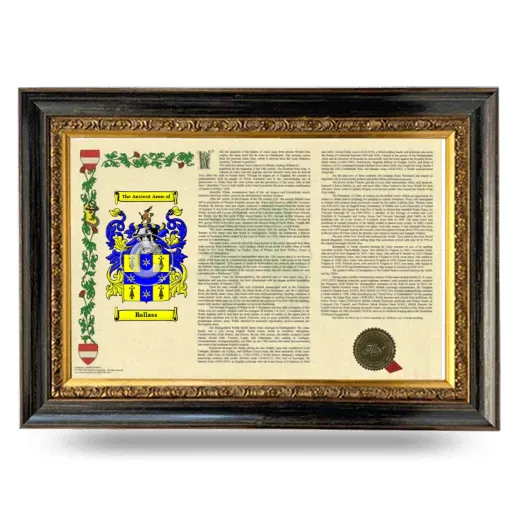 Ballass Armorial Landscape Framed - Heirloom