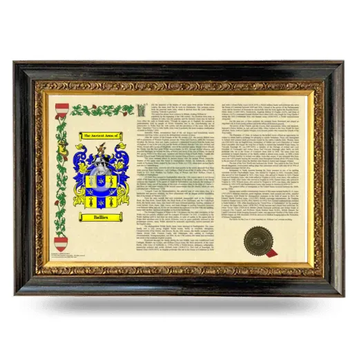 Ballies Armorial Landscape Framed - Heirloom