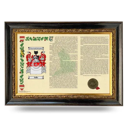 Ballo Armorial Landscape Framed - Heirloom