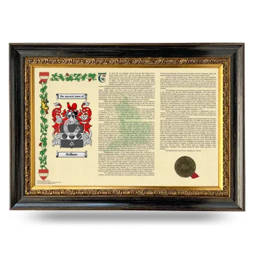 Ballone Armorial Landscape Framed - Heirloom
