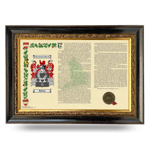 Ballum Armorial Landscape Framed - Heirloom