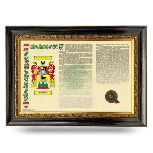 Balterne Armorial Landscape Framed - Heirloom