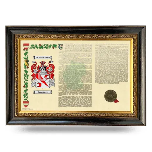 Bammberg Armorial Landscape Framed - Heirloom