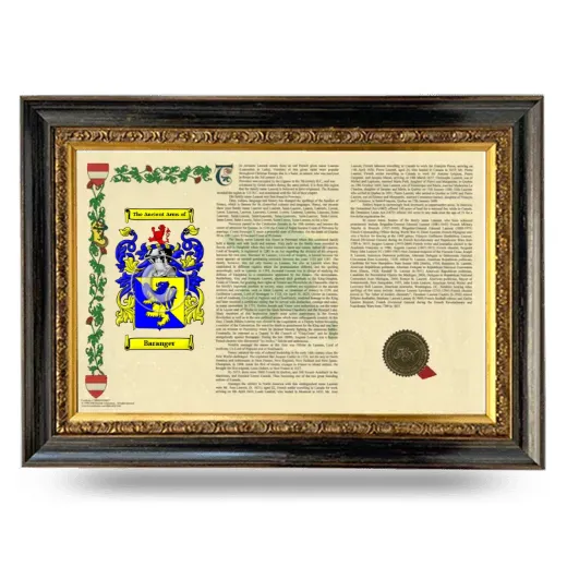 Baranger Armorial Landscape Framed - Heirloom