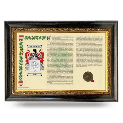 Barat Armorial Landscape Framed - Heirloom