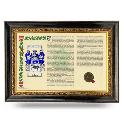 Barberra Armorial Landscape Framed - Heirloom
